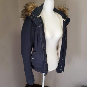 Hollister faux fur coat